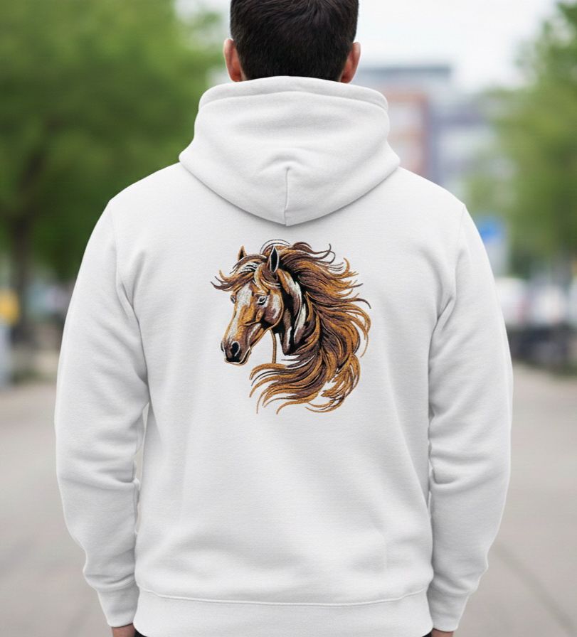 Majestic Horse Head Graphic Hoodie